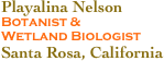 Playalina Nelson
Botanist &
Wetland Biologist
Santa Rosa, California